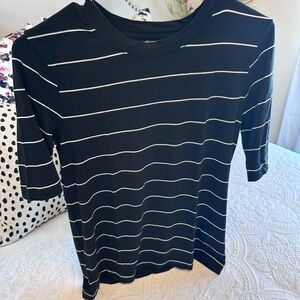 Banana Republic Classic Black and white Stripe Top size Small